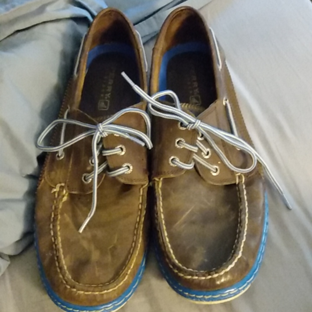 Sperry top sider men's lace good condition